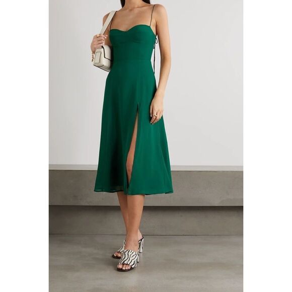 Reformation Juliette Dress in Emerald - Picture 7 of 7